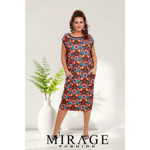 Mirage Mariah zsebes hosszú ruha, mintás