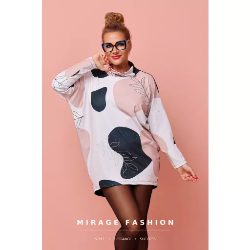 Mirage Orsova álló nyakú bő tunika, mintás