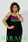 Mirage Icon vállán neon pántos maxiruha, fekete