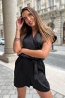Anna Russo Reny szatén overál, fekete