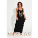 Mirage Mekka keresztpántos maxiruha, fekete