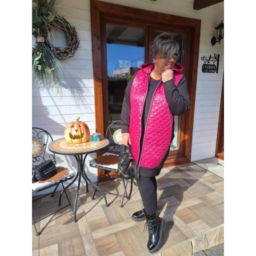 Fashion by nono Casting kardigan kabát, fuxia-fekete