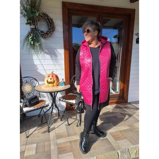 Fashion by nono Casting kardigan kabát, fuxia-fekete