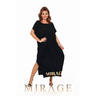 Mirage Whisper mell alatt húzott maxiruha, fekete