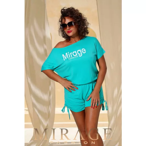 Mirage Valentisz pamut shortos overál, menta