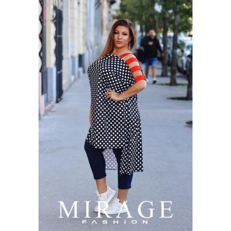 Mirage Argus vállán pántos tunika, pöttyös