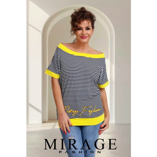 Mirage Secret nyomott felső, csíkos