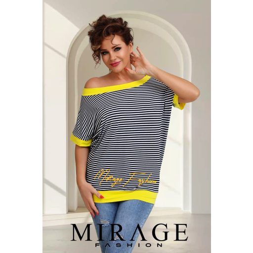 Mirage Secret nyomott felső, csíkos