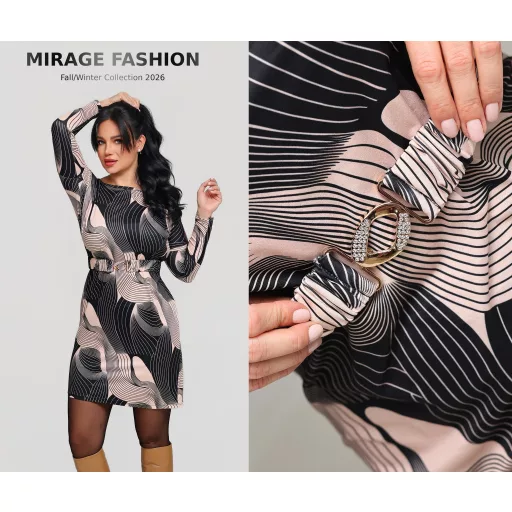 Mirage Berni öves ruha, mintás