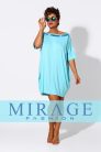 Mirage Depo bő tunika, aqua kék feliratos