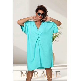 Mirage Ilda elől csavart silky szatén ruha, menta