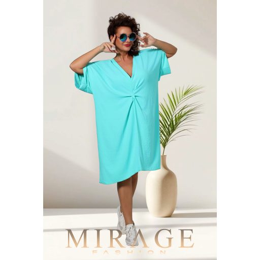 Mirage Ilda elől csavart silky szatén ruha, menta