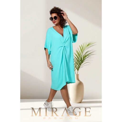 Mirage Ilda elől csavart silky szatén ruha, menta