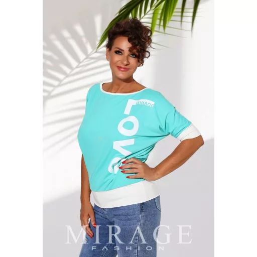 Mirage Pipacs hátán pántos, passzés aljú felső, menta