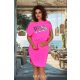 Mirage Avery poliamid öves ruha, UV pink