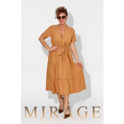 Mirage Punch szatén maxiruha, barna