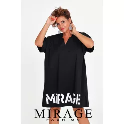 Mirage Minoretta lezser puplin tunika, fekete