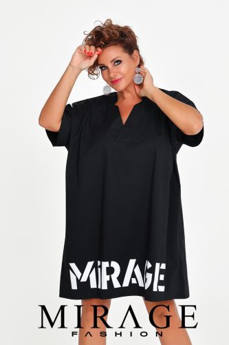 Mirage Minoretta lezser puplin tunika, fekete