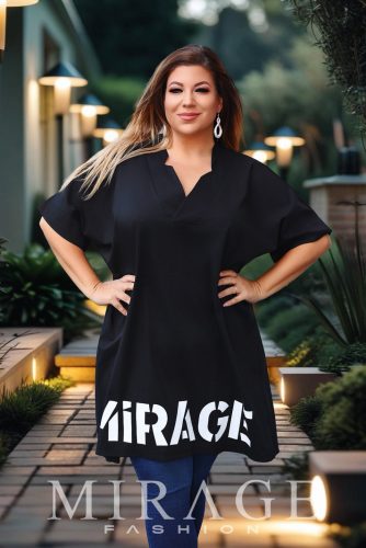 Mirage Minoretta lezser puplin tunika, fekete