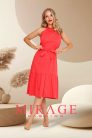 Mirage Evangeline puplin hosszú ruha, korall