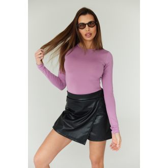 Anna Russo műbőr skort, fekete