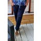 Fashion by Nono Léna bővebb szárú nadrág, sötétkék