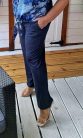 Fashion by Nono Léna bővebb szárú nadrág, sötétkék