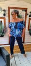 Fashion by Nono Léna bővebb szárú nadrág, sötétkék