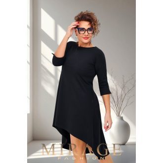 Mirage Frakki elegáns hátul rakott ruha, fekete