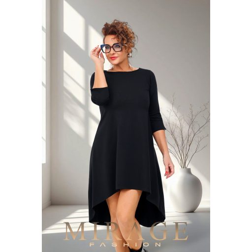 Mirage Frakki elegáns hátul rakott ruha, fekete