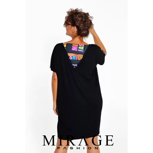 Mirage Irina hátán kivágott bő tunika, betűs