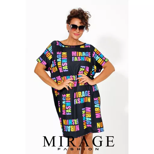 Mirage Irina hátán kivágott bő tunika, betűs