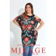 Mirage Barbados ujjain nyitott tunika, matyó mintás