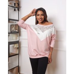 Rensix Sweetie csipkebetétes felső, púder