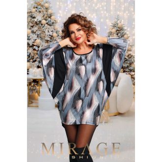 Mirage Hunter denevér ujjú alkalmi tunika, mintás