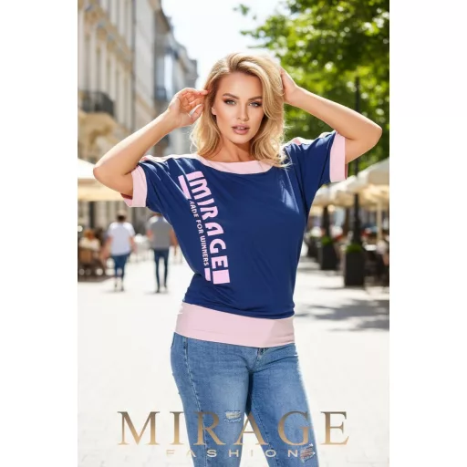 Mirage Szálem masnis passzés felső, kék