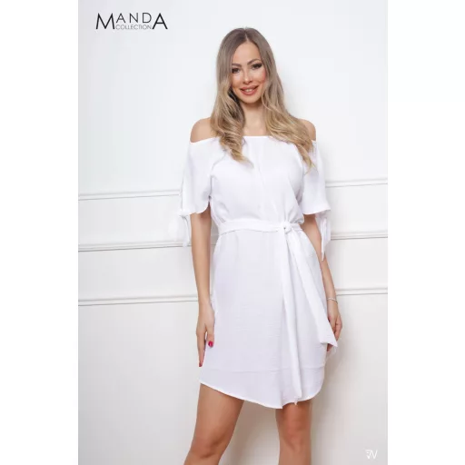 Manda Cissé géz ruha, fehér