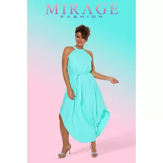 Mirage Zira öves silky szatén maxiruha, menta