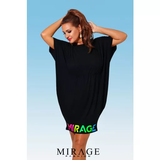 Mirage Loli denevér ujjú ruha, fekete