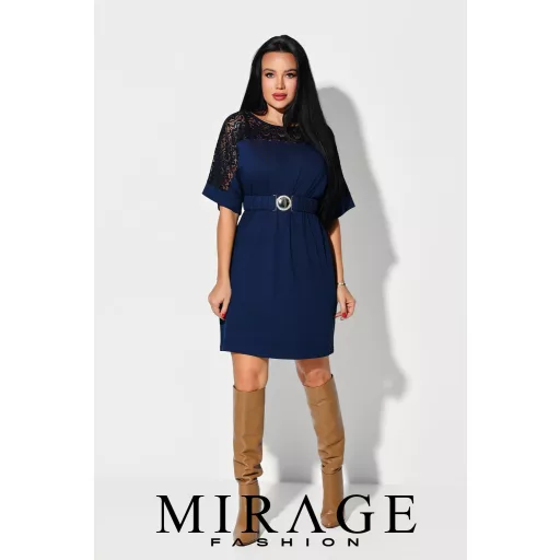 Mirage Oti csipkebetétes ruha, navy kék