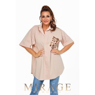 Mirage Avery bő ingtunika, bézs