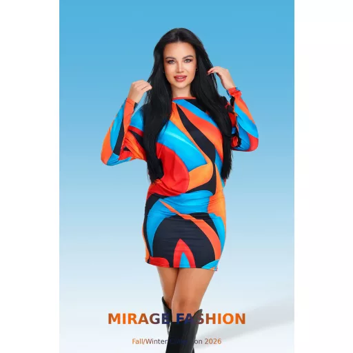Mirage Mátra kerek nyakú ruha, mintás