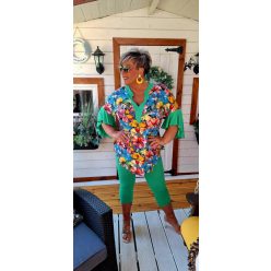 Fashion by Nono Gigi fodros felső, zöld mintás