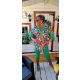 Fashion by Nono Gigi fodros felső, zöld mintás