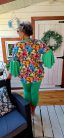 Fashion by Nono Gigi fodros felső, zöld mintás