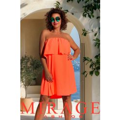 Mirage Anna fodros silky szatén ruha, UV korall
