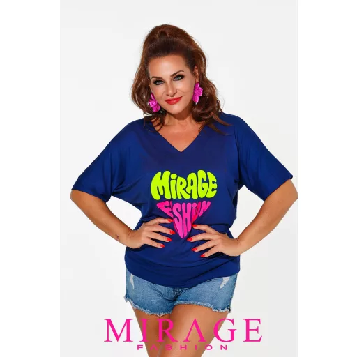 Mirage Dorothy V nyakú felső, sötétkék
