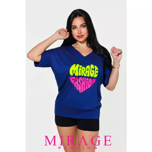 Mirage Dorothy V nyakú felső, sötétkék