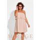 Mirage Anna fodros silky szatén ruha, karamell