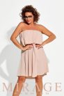 Mirage Anna fodros silky szatén ruha, karamell